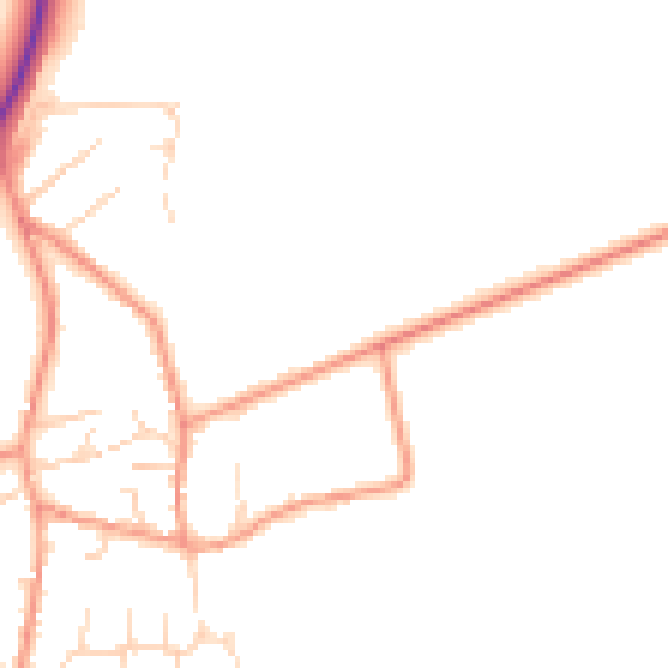 Daytime road noise heatmap for NN29 7PE