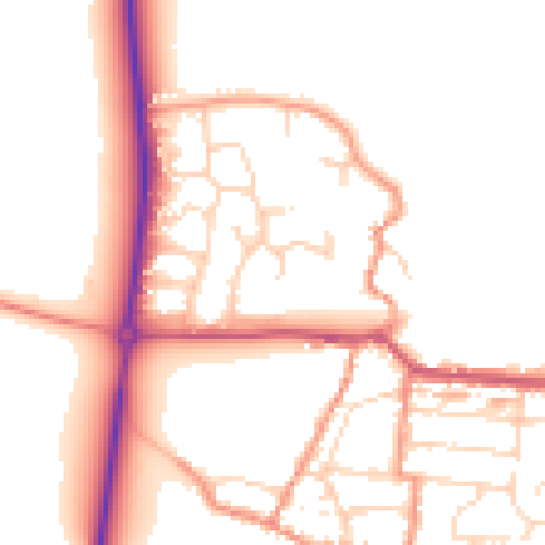 Daytime road noise heatmap for NN29 7PP
