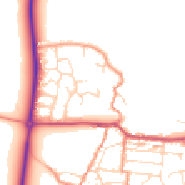 Daytime road noise heatmap for NN29 7QA
