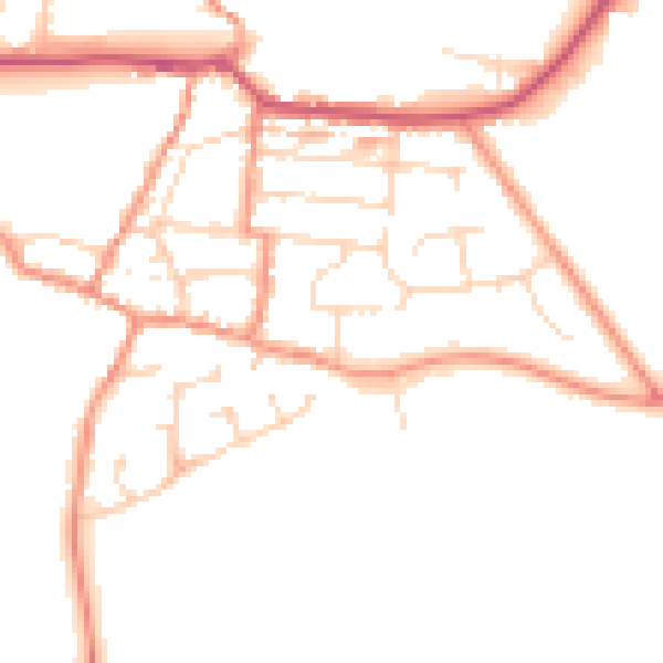 Daytime road noise heatmap for NN29 7RA