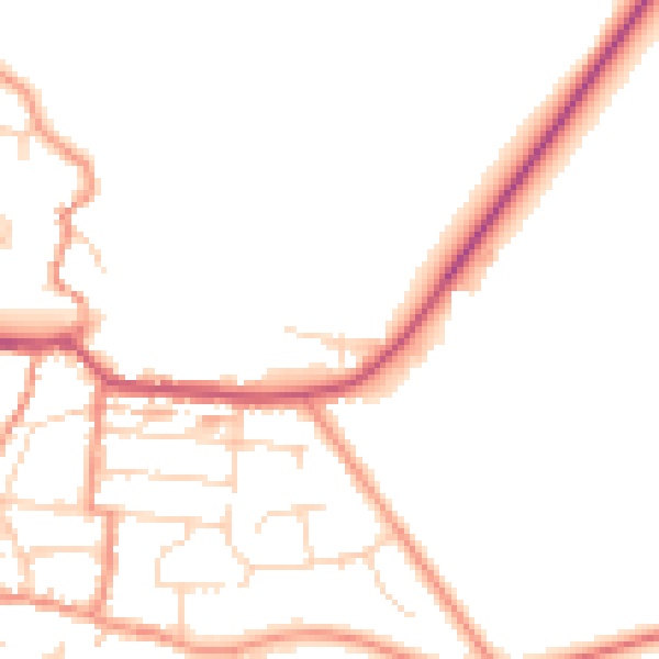 Daytime road noise heatmap for NN29 7RH