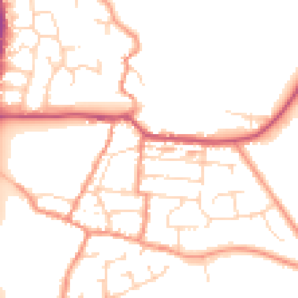Daytime road noise heatmap for NN29 7RT