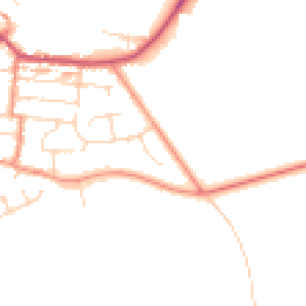 Daytime road noise heatmap for NN29 7SD