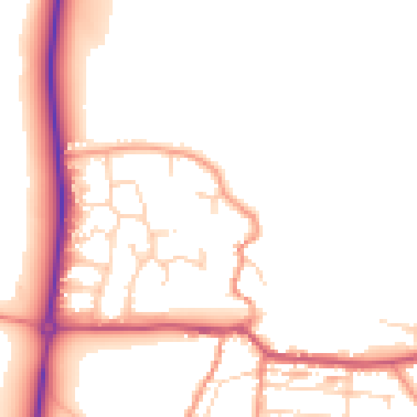 Daytime road noise heatmap for NN29 7SP