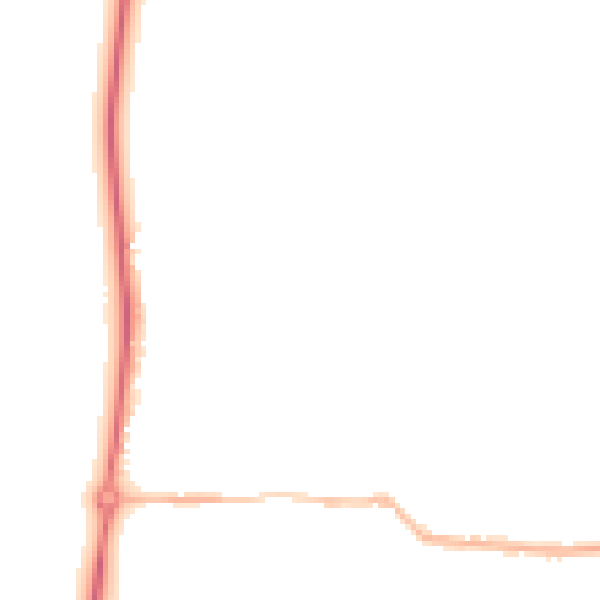 Night-time road noise heatmap for NN29 7SQ