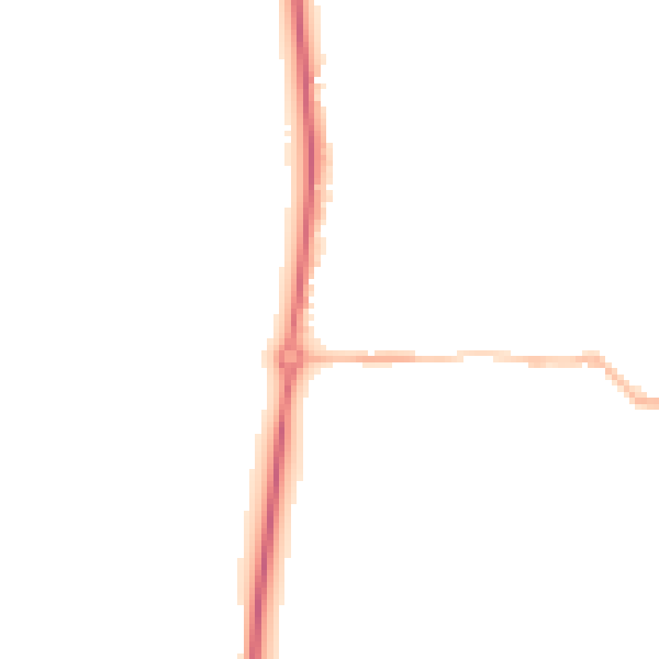 Night-time road noise heatmap for NN29 7SS