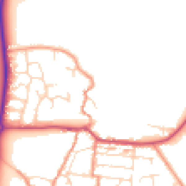 Daytime road noise heatmap for NN29 7SY
