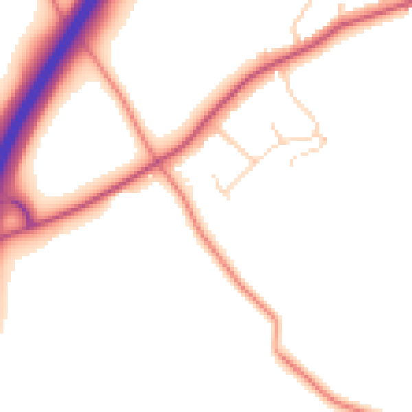 Daytime road noise heatmap for NN29 7TB