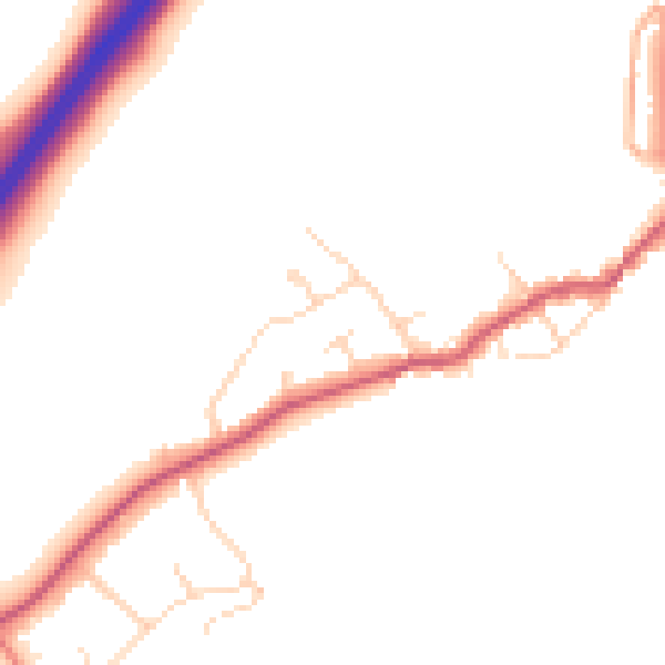 Daytime road noise heatmap for NN29 7TG