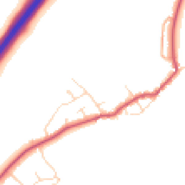 Daytime road noise heatmap for NN29 7TP