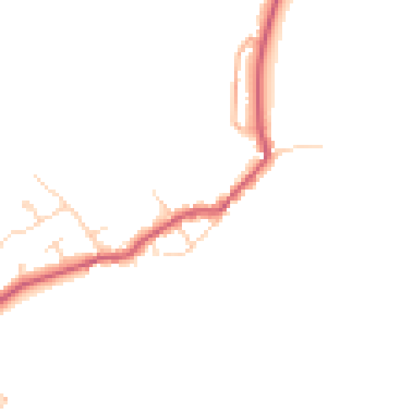 Daytime road noise heatmap for NN29 7TQ