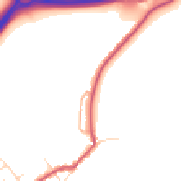 Daytime road noise heatmap for NN29 7TT