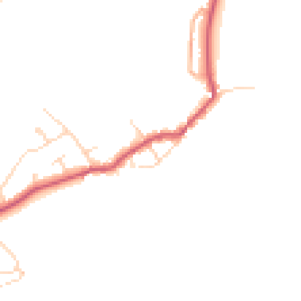 Daytime road noise heatmap for NN29 7TW