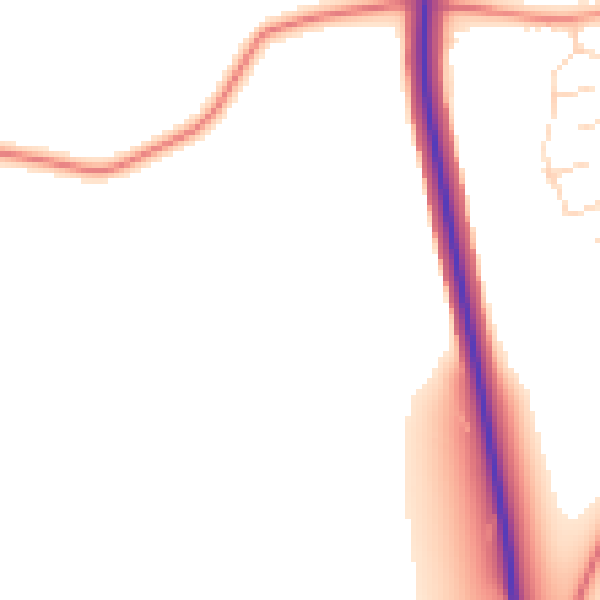 Daytime road noise heatmap for NN29 7UE