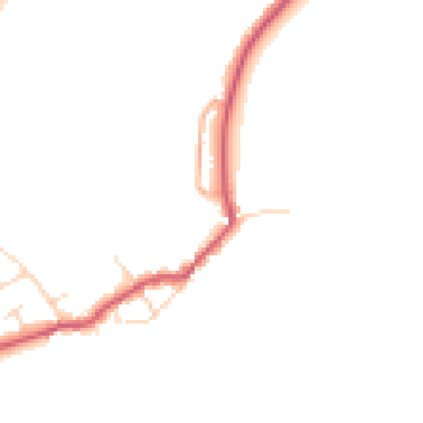 Daytime road noise heatmap for NN29 7UU