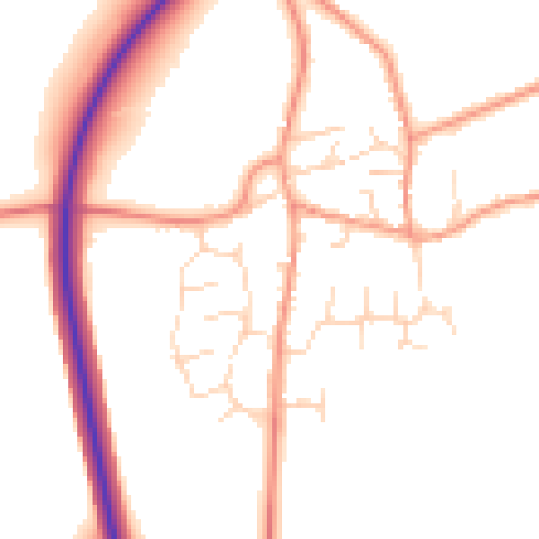 Daytime road noise heatmap for NN29 7XB