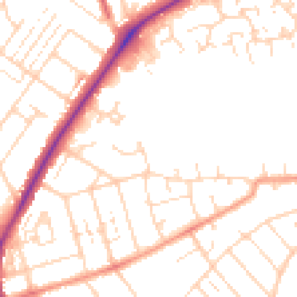Daytime road noise heatmap for NN3 2AG