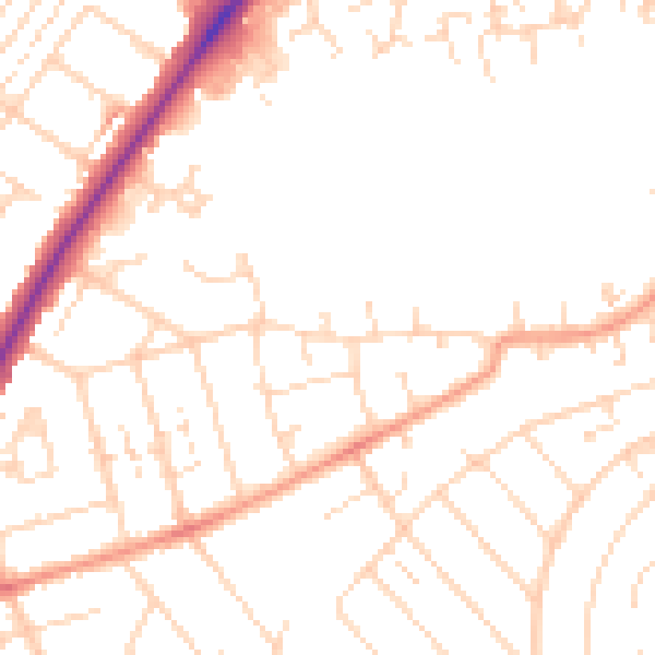 Daytime road noise heatmap for NN3 2AH