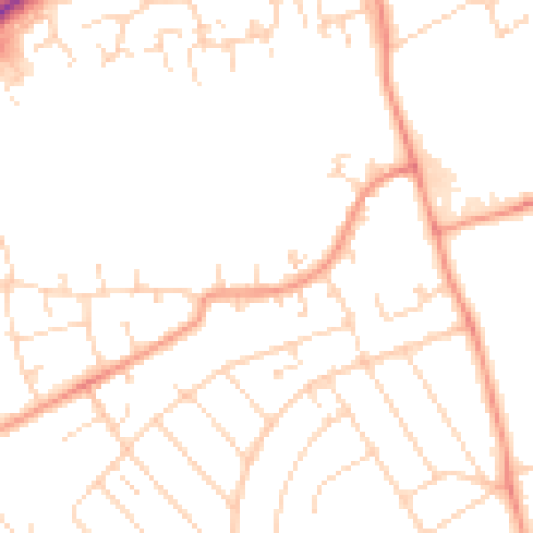 Daytime road noise heatmap for NN3 2AT