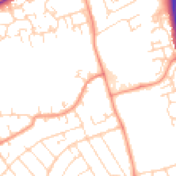 Daytime road noise heatmap for NN3 2AX