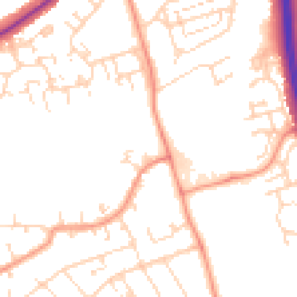 Daytime road noise heatmap for NN3 2BF