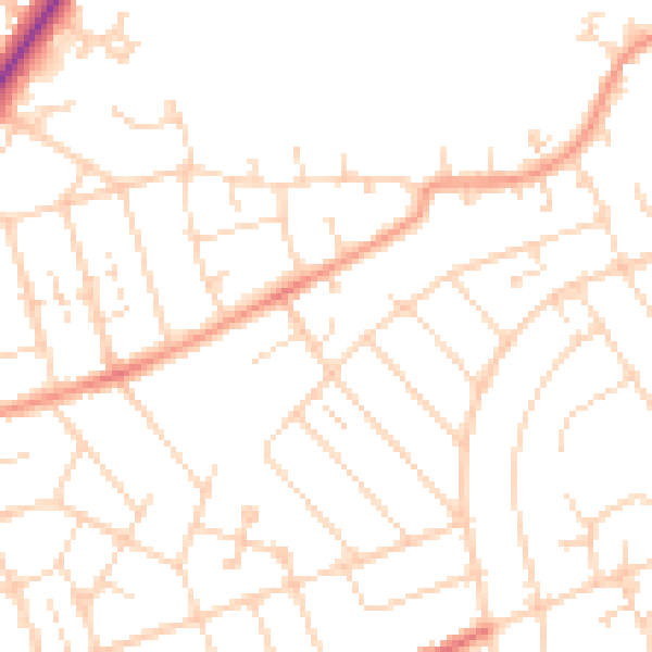 Daytime road noise heatmap for NN3 2BL