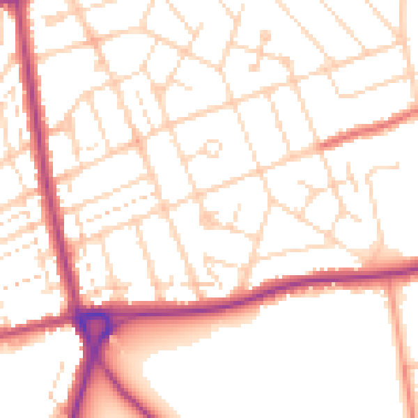 Daytime road noise heatmap for NN3 2BP