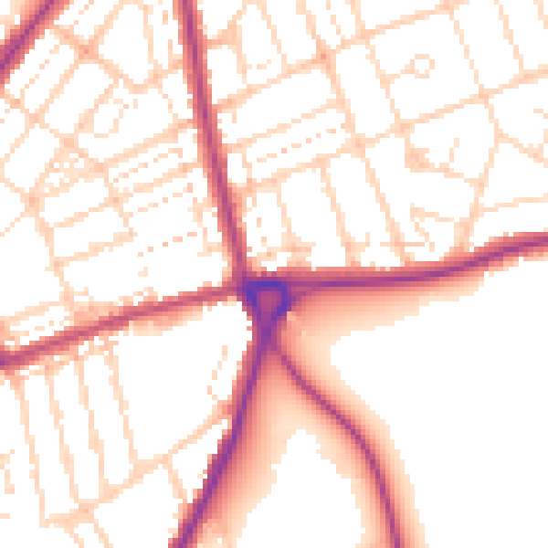 Daytime road noise heatmap for NN3 2BU