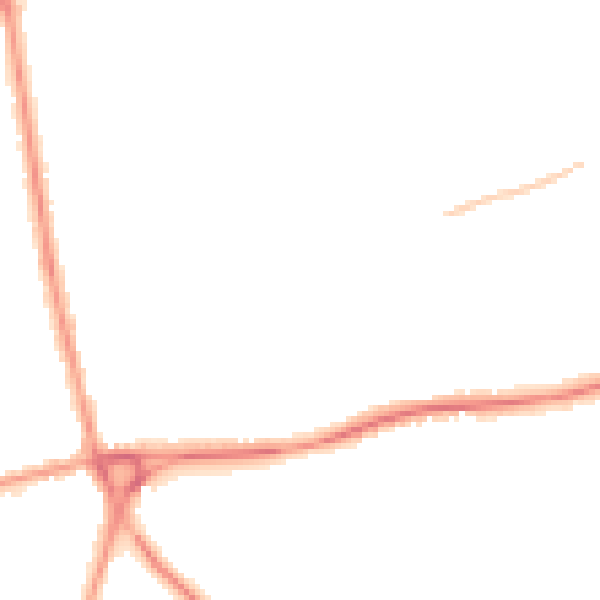 Night-time road noise heatmap for NN3 2BW