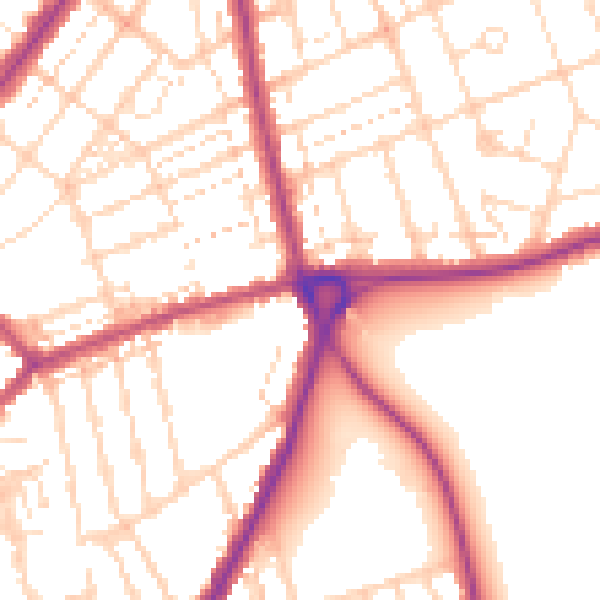 Daytime road noise heatmap for NN3 2BX