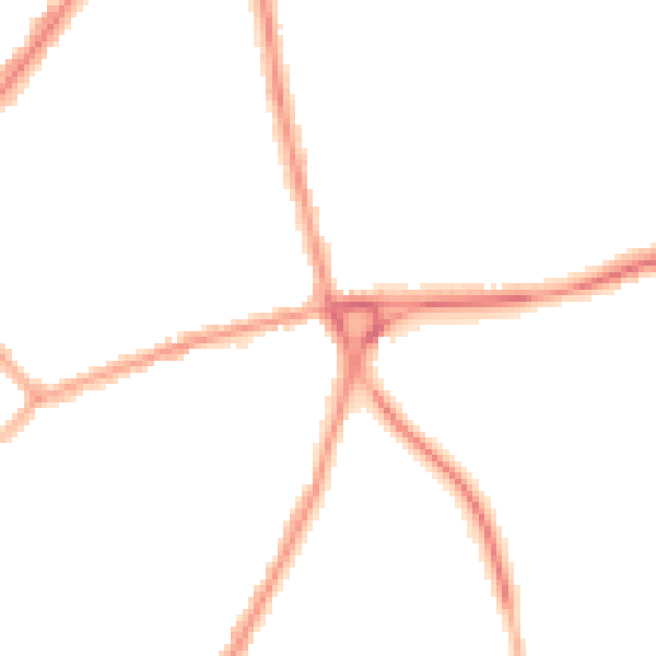 Night-time road noise heatmap for NN3 2BX