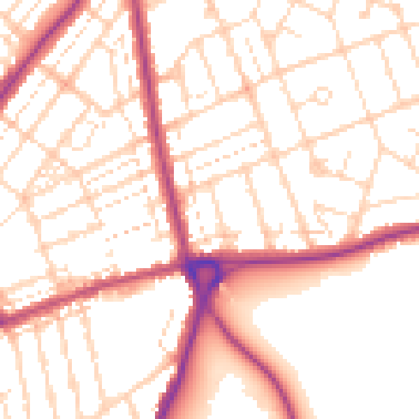 Daytime road noise heatmap for NN3 2BY