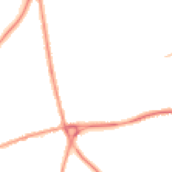 Night-time road noise heatmap for NN3 2BZ