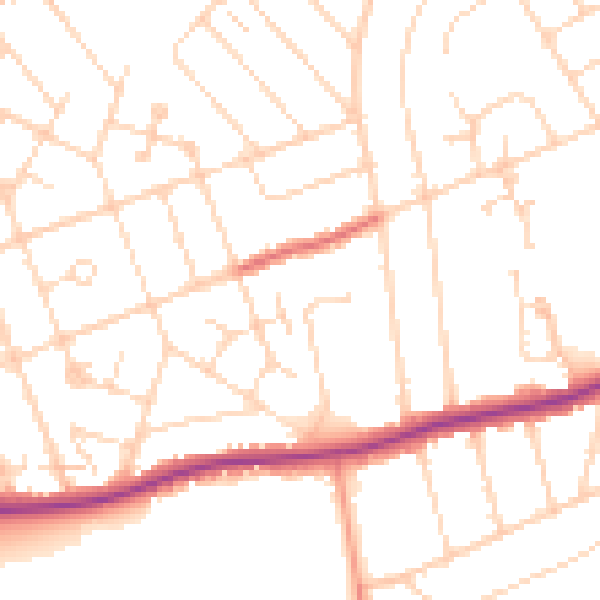 Daytime road noise heatmap for NN3 2DA