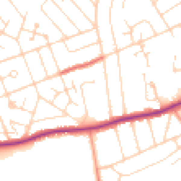 Daytime road noise heatmap for NN3 2DG