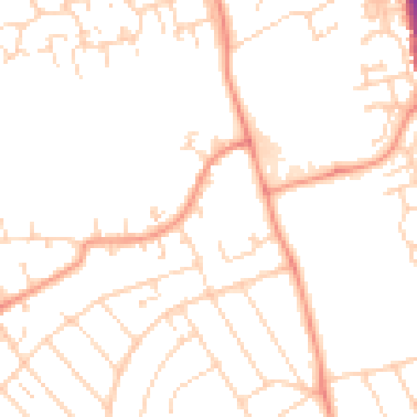 Daytime road noise heatmap for NN3 2DH