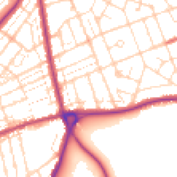 Daytime road noise heatmap for NN3 2HA