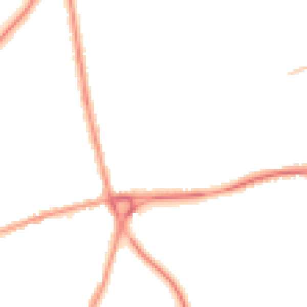 Night-time road noise heatmap for NN3 2HA