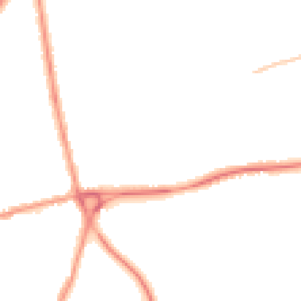Night-time road noise heatmap for NN3 2HE