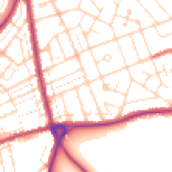 Daytime road noise heatmap for NN3 2HF