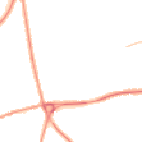 Night-time road noise heatmap for NN3 2HF