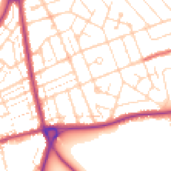 Daytime road noise heatmap for NN3 2HG