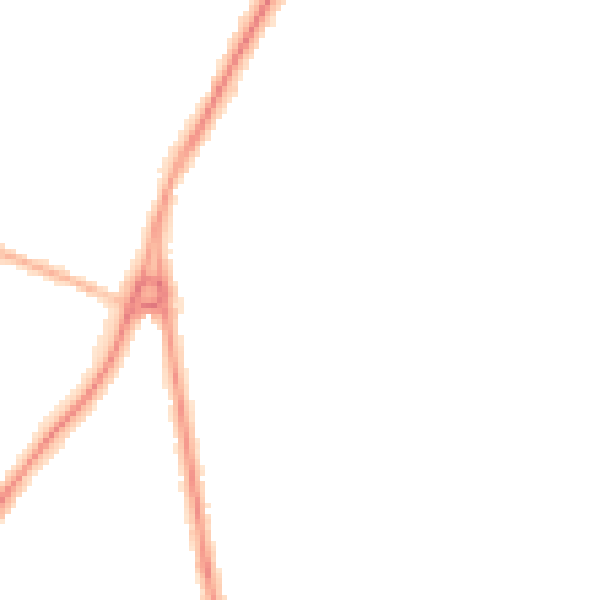 Night-time road noise heatmap for NN3 2JR