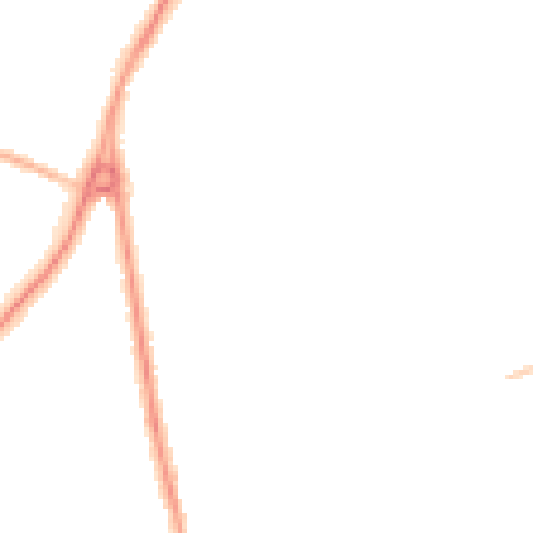 Night-time road noise heatmap for NN3 2JT