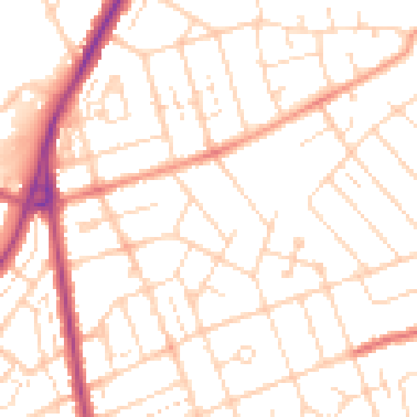 Daytime road noise heatmap for NN3 2LL