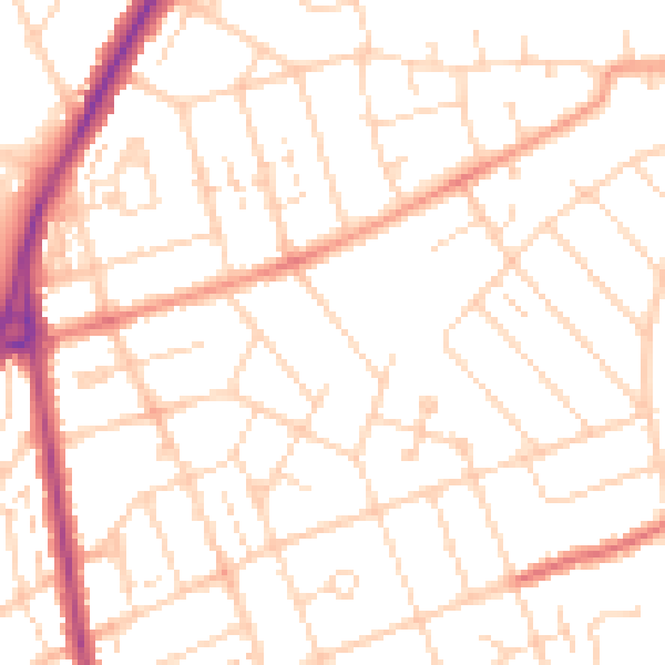 Daytime road noise heatmap for NN3 2LS