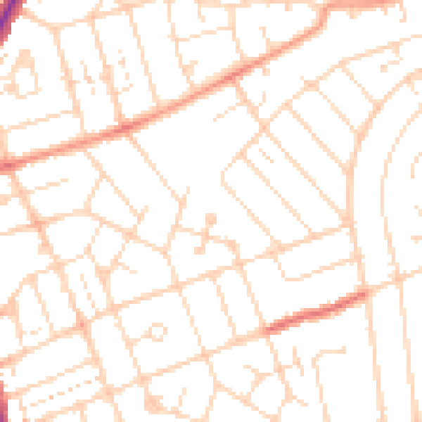 Daytime road noise heatmap for NN3 2LU