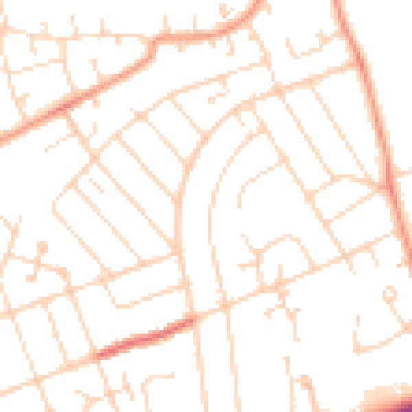 Daytime road noise heatmap for NN3 2PF