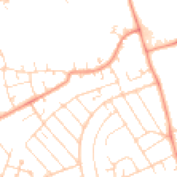 Daytime road noise heatmap for NN3 2QH