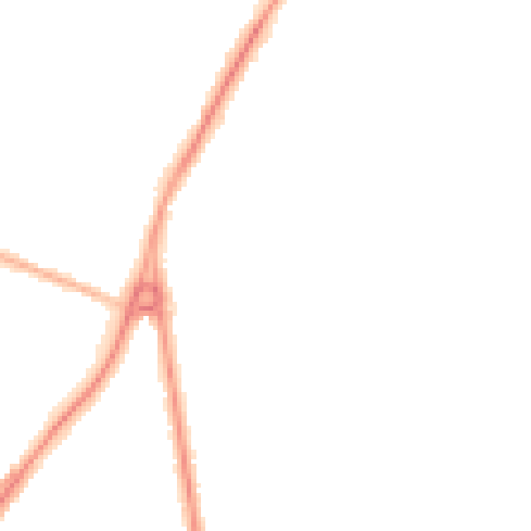Night-time road noise heatmap for NN3 2QX
